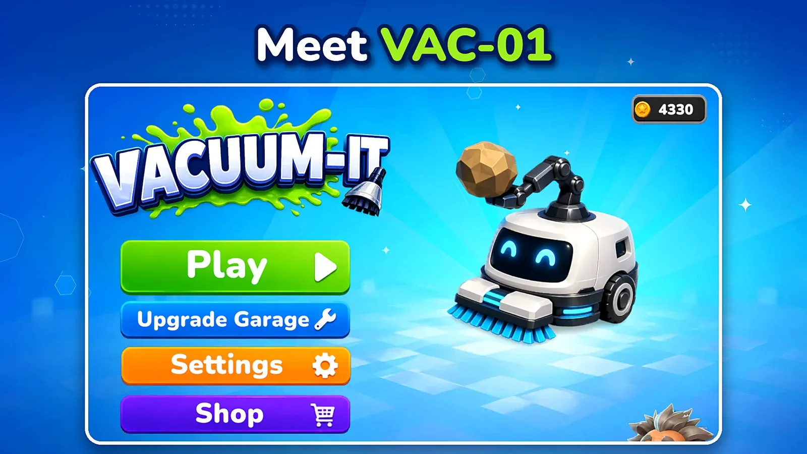 Meet VAC-01, the professor's hard-working cleaning robot